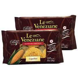 Le Veneziane Capellini- Gluten Free Pasta, 8.8 Ounce (Pack of 2)