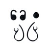 P Prettyia Replacement Eartips for Jabra EasyGo/EasyCall/Clear/Talk Bluetooth Headset (3-Piece
