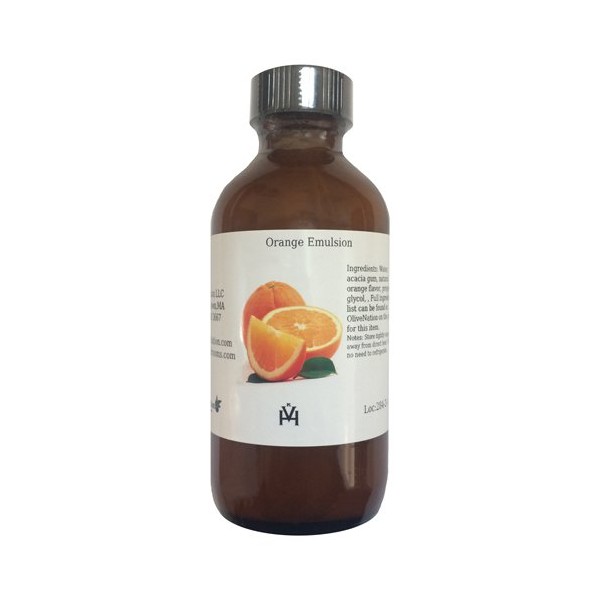 OliveNation Orange Flavor Emulsion for Baking, Water Soluble, Kosher, Gluten Free, Vegan - 1 gallon