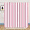 WUASDCS Pink White Striped Shower Curtain Vertical Stripe Geometric Modern