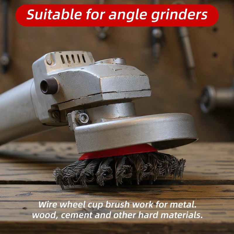 12 Pack Wire Wheel for Angle Grinder, Coarse Crimped Wire