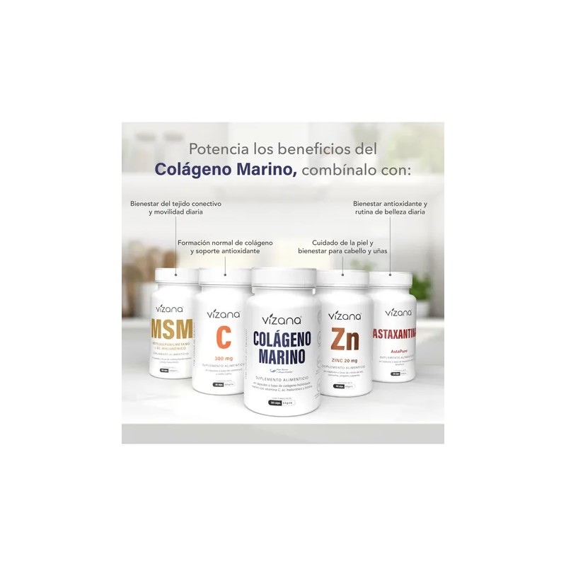Vizana Nutrition Colágeno Hidrolizado Marino 180 Caps500 Mg