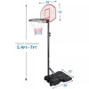 SEGAWE Portable Adjustable Basketball Hoop Mini Backboard Goal Sports Rim