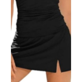 Dokotoo Bikini Sets Adjustable Bathing Suits for Women Swim Suit Top 2025 Swim Skirts Tankini Swimsuits High Waisted Plus Size for Beach Wears Summer Clothes,Black Medium