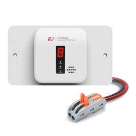 RV Propane Gas Detector, Digital Propane/LP Gas Alarm-12V DC for Motorhome Travel Trailer, Motor Coach, Truck Camper, (R601 White)