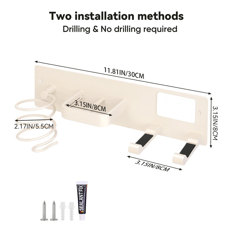 Zenymb Hair Dryer Holder Curling Iron Holder Flat Iron -
