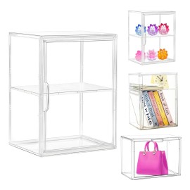 Vitrina Acrílica De 2 Niveles Para Figuras Y Colecciones
