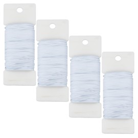 OLYCRAFT 219.5 m 4 Rolls White Flower Wire Metal Thickness 24 Flexible Florist Wire Garden Wire Alambre Flower Wire Metal Thin Wire for Flower Arrangements Crafts Wreaths Tree Garlands