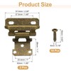 sourcing map 2 Pack Self Closing Cabinet Hinges, 1/2" Overlay
