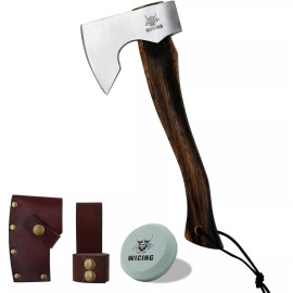 Wicing 14" Hatchet Axe Wood Handle 2Lbs 1055 Carbon Chopping Camping Outdoor Survival