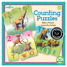 eeBoo: Animal Counting Puzzle, Perfect Project for Little Hands, Aids in Development of Pattern, Shape, and Color Recognition, Offers Children a Task, Make a Picture, and Count Animals