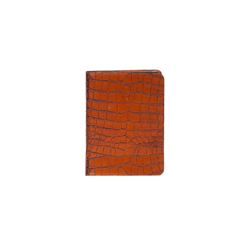 Scully Ostrich Leather Tel/Address Book Organizer Business (Brown)
