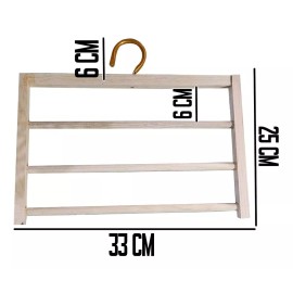 mdj Set De Ganchos De Madera Para Pantalón 3pzas