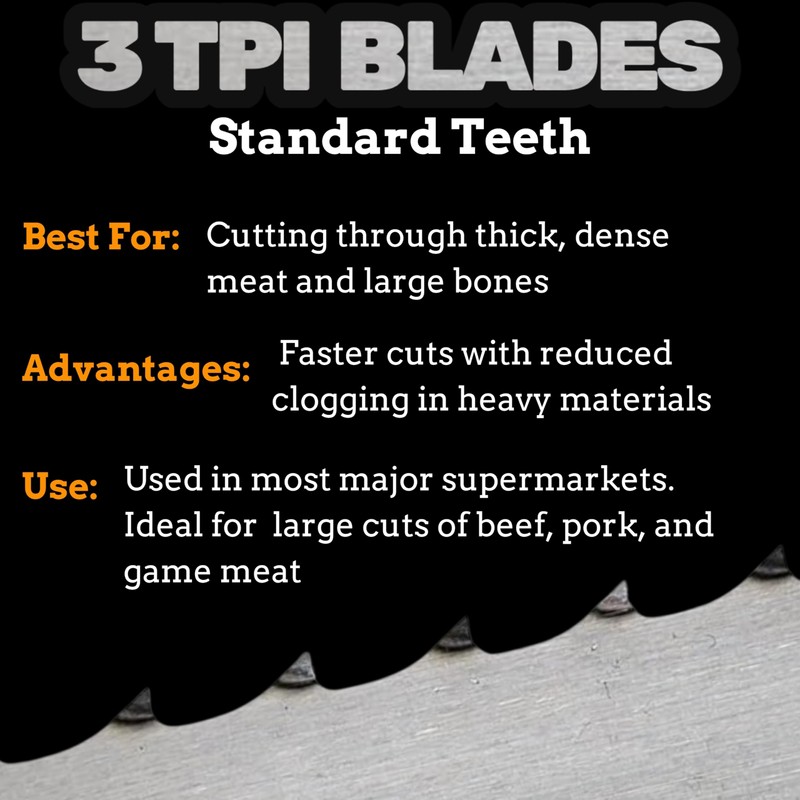 Cutlery Mania 4-Pack Band Saw Blade (Bone-in) 5/8x.022x3TPIx116 inch