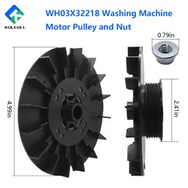 WH03X32218 Washer Motor Pulley & Nut 1/3 HP Compatible with GE Hotpoint Replaces WH07X24695 WH39X27601 WH49X25378 AP7034989 PS16619249 EAP16619249