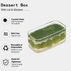 FZJ 20 Pack 10OZ Rectangle Clear Plastic Dessert Cups with