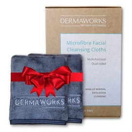 Dermaworks LUXURY FACE CLOTHS Reusable Make Up Remover Cloth Exfoliating Microfibre Cloths