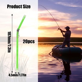 DWE Carp Fishing Accessories, 20 Pcs Anti Tangle Fishing Booms Tube with Snaps, Plastic Carp Fishing Tackle Fishing Balance Connector Sea Fishing Accessories (Green)