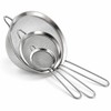 3-Piece Fine Mesh Stainless Steel Strainer Set for Kitchen Use