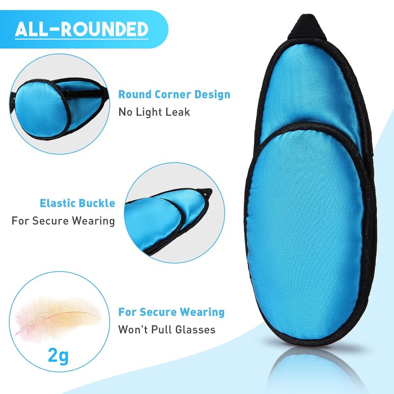 Nuanchu 6 Pcs Silk Eye Patches for Adults Kids Men