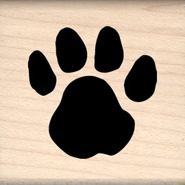 Stamps by Impression Paw Print Rubber Stamp 1 inch