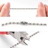 2 Pack Silver Ceiling Fan Pull Chain 3.3 Feet Metal