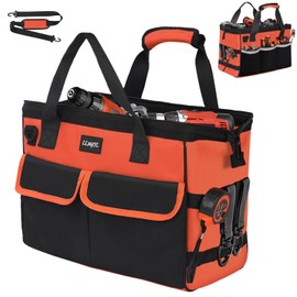 LLNYFL Heavy Duty Tool Bag 15 inch Large Capacity Wear resistant Engineering Maintenance Storage Bag Men's Multi functional Electrical Tool Bag Father's Day Gift