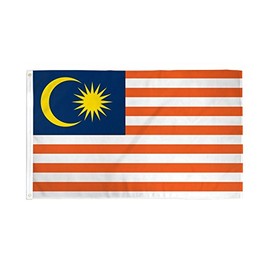 3x5 Malaysia Polyester Flag 3'x5 Super Polyester Nylon Fade Resistant Double Stitched Premium Penant House Banner Grommets