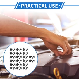 VekAuto 40 Pcs Car Fender Liner Splash Shield Bumper Cover Screw Kit Compatible for Toyota Avalon 2009-2012, Durable Metal Black