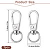 2 Pcs Silver Metal Lobster Claw Clasps Swivel Snap Hook