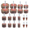 AUPREX 20 Pcs Abrasive Flap Wheel Sander Set, 80 Grits