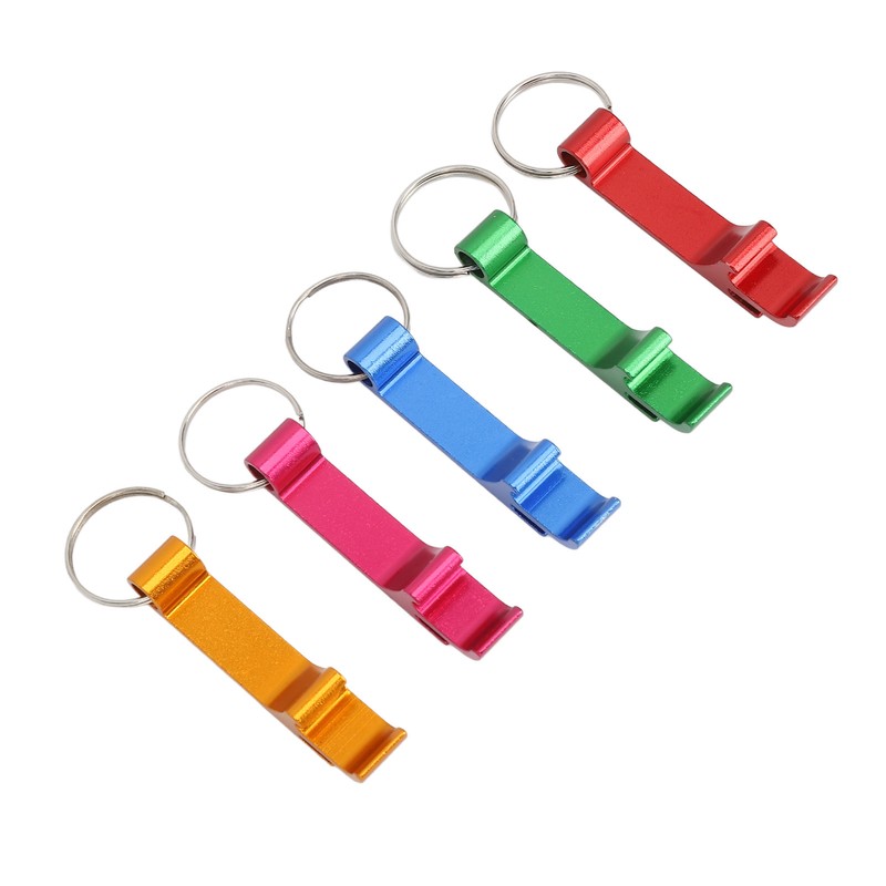 100pcs Bottle Opener Keychain Colorful Aluminum Alloy Can Opener Key