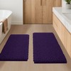 ACCUMTEK Upgrade Luxury 2 Piece Deep Purple Toilet Bathroom Rug
