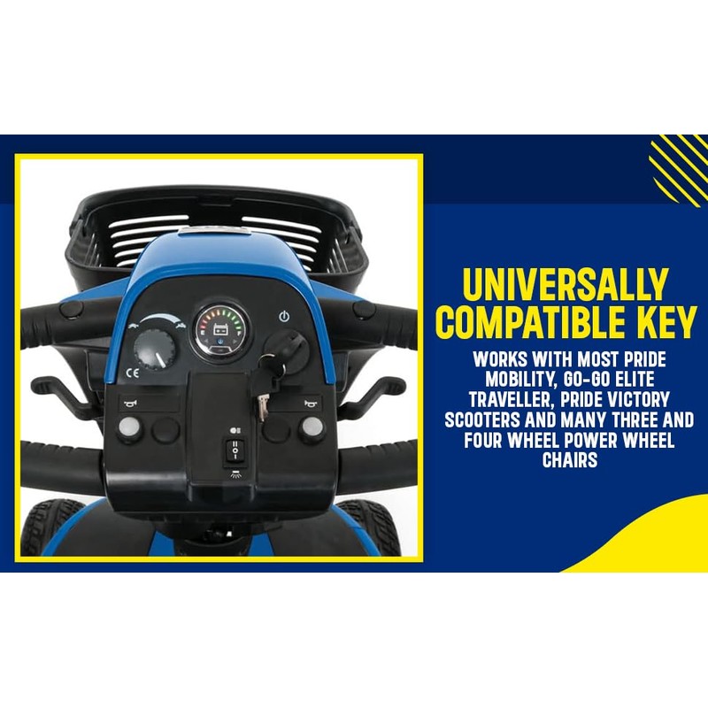 Pride Mobility Easy Pull Key - Universal Replacement Key for