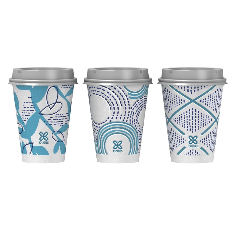 Dixie To Go Paper Coffee Cups With Lids, 12 oz,