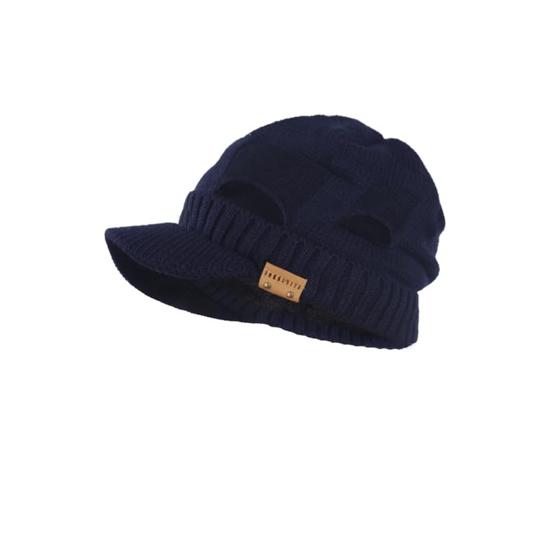 PGTEN - Gorro de punto con visera para hombres y