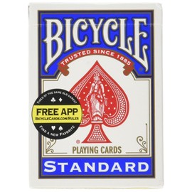 Bicycle Standard Index Playing Cards 1 Deck, Colors may Vary (Red or Blue)