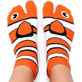 FISHY FEET Funny Novelty Socks - Unisex, White Elephant Gift, Christmas Stocking Stuffer