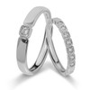 Meissa Wedding Bands for Him and Her Sterling Silver Eternity