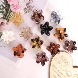 12 Pack Blumen Haarklammer, Haarspange Blume, Klein Plumeria-Blumenkralle, Große Hawaii-Blumen-Haarklammern, Dünnes, Dickes, Lockiges Haar Für Frauen, Rutschfeste Hibiskus-Haarspangen, Haar-Accessoire