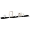 Casafoyer Wall Shelves 4 pcs Black 45.3"x3.5"x1.2"