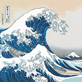 Set of 20 Individual Decoupage Paper Party Napkins The Great Wave Watercolor Decor Luncheon Beverage Napkin for Birthday, Holiday, Wedding, Cocktail Party