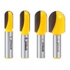 YONICO Round Nose Core Box Router Bit Set 4 Bit