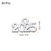 sourcing map 80pcs 2025 Graduation Year Charm 3D Metal Tassel