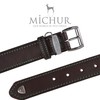 MICHUR Classica Leather Dog Collar, Brown Leather, Available in Various