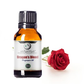 uhRohMuh Premium Dragon's Blood Fragrance Oil - Exquisite Amber & Floral Blend with Citrus & Vanilla, Long-Lasting Scent for Hair & Body Care, Candles, Soaps, DIY Projects, 15ml