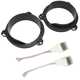 RED WOLF for Toyota 1998-2015, Scion 2004-2014 6.5 inch Door Speaker Adapter Spacer Rings + Speaker Wire Harness Install