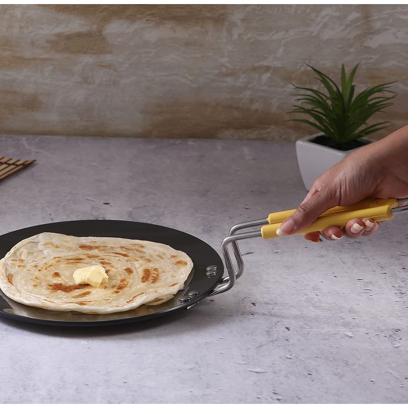 Wonderchef Hard Anodized Indian Cooking Roti Tawa with Riveted Handle;