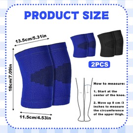 ZcrPrn 2 Pairs Knee Support, Kids Knee Sleeve, Youth Knee Compression Sleeve Nylon Children Knees Braces Pads Boys & Girls for Cycling Running Sports Climbing and Outdoor Activities