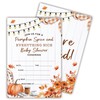 Hsupl 25 Set Double Print Baby Shower Invitation Cards(4"x6")-Pumpkin Spice